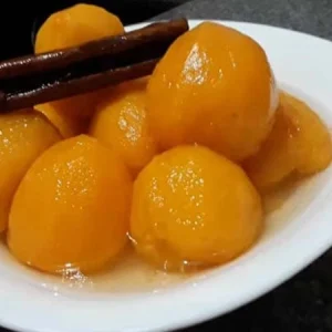 guisado de durazno ricos postres peru